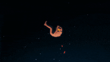 a robotic hand is reaching out to a man in a space suit
