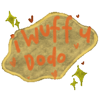 Dodo Wuff U Sticker - Dodo Wuff U Love U Stickers