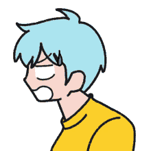 reaction anime illustration kawaii blue