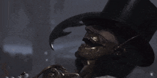 a statue of a man wearing a top hat
