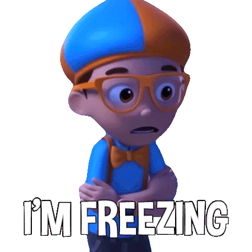 I'M Freezing Blippi Sticker - I'M Freezing Blippi Blippi Wonders - Educational Cartoons For Kids Stickers
