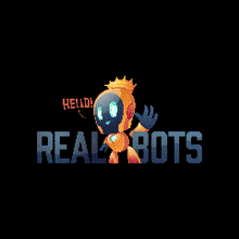a pixel art of a robot that says hello if ai bot