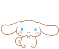 a drawing of a bunny with the word sorry written above it
