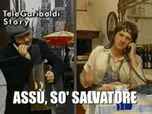 Assunta Salvatore Telegaribaldi Telefono Biagio Izzo GIF - Italian Cult Tv Show Hello Its Me GIFs