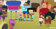 a group of cartoon characters with a netflix logo on the bottom right