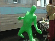 Green Man Spandex Dance GIF