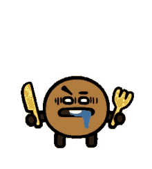 bt21 hungry hangry shooky fork