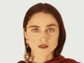 a close up of a woman 's face with runway written in the bottom right corner