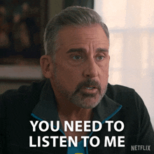 a man says " you need to listen to me " while wearing a black jacket
