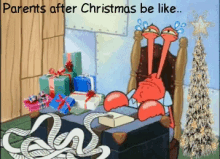 after christmas parents after christmas mr krabs sad crying