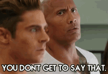 You Don'T Get To Say That GIF - Dwayne Johnson The Rock Baywatch GIFs
