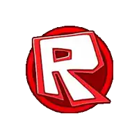 the roblox logo is a red circle with a white r in the middle .