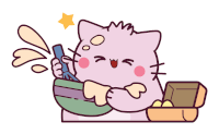 Mixing Pembe Sticker - Mixing Pembe Pembe The Pink Cat Stickers