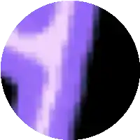 a purple and black circle with a white stripe in the middle