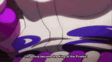 i 'm gonna become the king of the pirates says a cartoon character