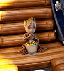 M And M Baby Groot GIF - M And M Baby Groot Chocolates GIFs
