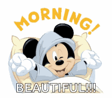 mickey mouse good morning morning wake up stretch