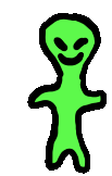 Alien Green Sticker - Alien Green Dance Stickers