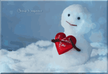 Snowman Love GIF