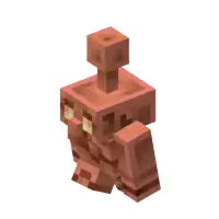a 3d model of a minecraft character with a cube on its head