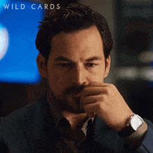 In Deep Thought Cole Ellis GIF - In Deep Thought Cole Ellis Wild Cards GIFs