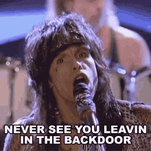 Never See You Leavin The Backdoor Aerosmith GIF - Never See You Leavin The Backdoor Aerosmith Rag Doll Song GIFs