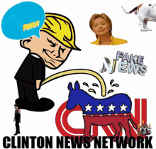 Trump Fake News GIF - Trump Fake News Clinton News Network GIFs