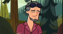 a cartoon of a man wearing sunglasses and a beard
