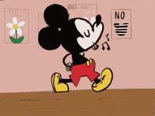 Mickey Mouse Walking GIF
