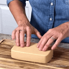 Checking If The Cheese Is Firm The Whole Food Plant Based Cooking Show GIF - Checking If The Cheese Is Firm The Whole Food Plant Based Cooking Show Feeling The Texture Of The Cheese GIFs