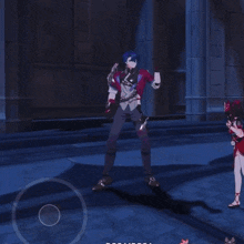 a person in a video game with the number 63 on it