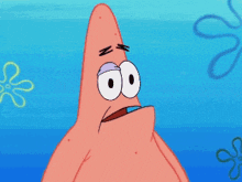 a cartoon of patrick star with his mouth wide open