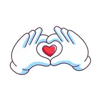 a pair of hands making a heart shape
