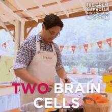 Two Brain Cells Stephen GIF - Two Brain Cells Stephen The Great Canadian Baking Show GIFs