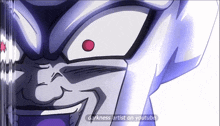 a close up of a cartoon character with the words darkness artist on youtube at the bottom