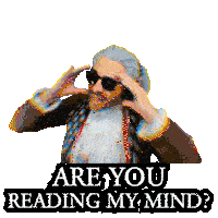 a man wearing sunglasses is holding his head and says " are you reading my mind "