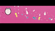 a pink and white graphic with the letter a in the center