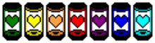 hearts containers souls green heart yellow heart