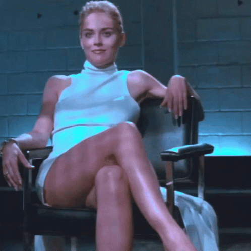 Sharon Stone Legs GIFs | Tenor