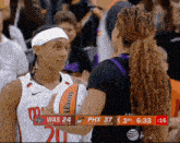 a basketball game is being played between the phoenix suns and the was 24