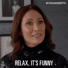 Relax Its Funny Quinn Tyler GIF - Relax Its Funny Quinn Tyler Younger GIFs