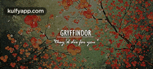 gryffindorthey il die for you rug text quilt art