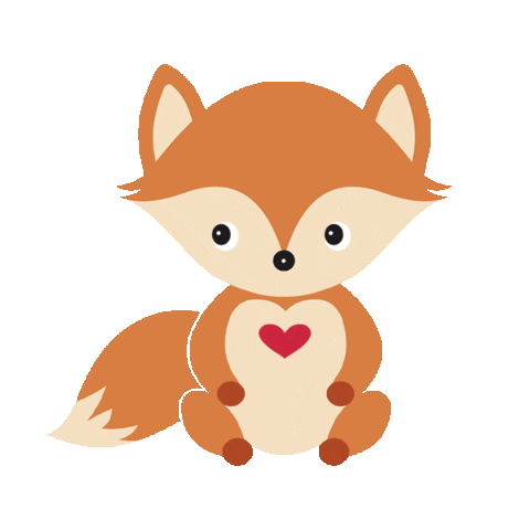 Baby Fox Sticker - Baby Fox Love Stickers