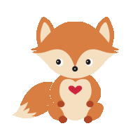 Baby Fox Sticker - Baby Fox Love Stickers