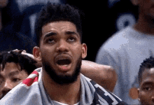 Karl Anthony Towns Disappointed GIF - Karl Anthony Towns Disappointed Timberwolves GIFs