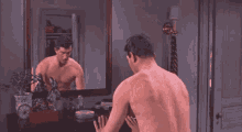 Dean Martin Shirtless GIF - Dean Martin Shirtless Mirror GIFs