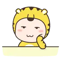 a cartoon character wearing a tiger costume winks