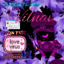 a computer screen says no malware allowed on the top