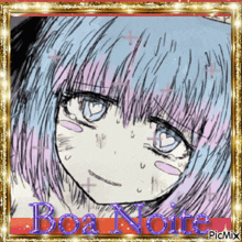 a drawing of a girl with the words boa noire on it