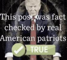 Trump This Post Was Fact Checked By Real American Patriots GIF